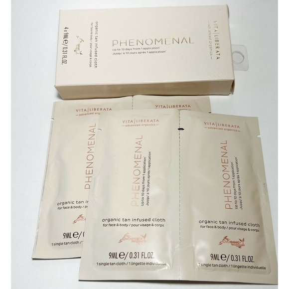 Vita Liberata Other - VITA LIBERATA Phenomenal Organic Tan Infused Cloth 4 Piece Pieces Tanner